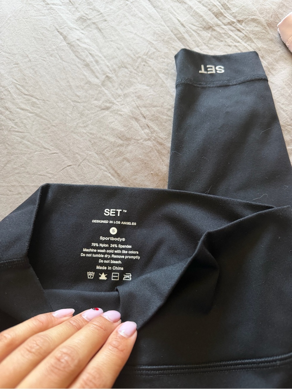 SET Active Black Leggings with Branded Waistband